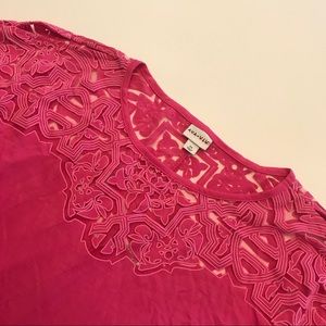 Ava & Viv Pink Cut Out T-shirt 2X